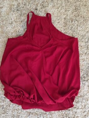SHEIN Red Draped Halter Camisole